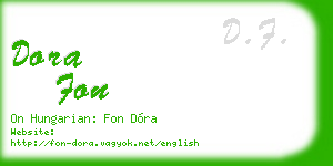 dora fon business card