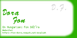 dora fon business card